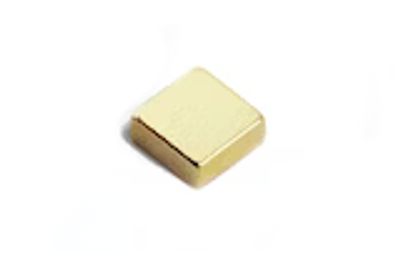 Permanentmagnet förgylld Neodymium N45 5,0x5,0x2,0mm