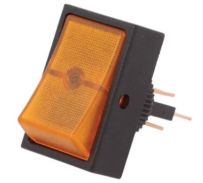 Vippströmbrytare med lampa 12V 30A 1xON-OFF orange