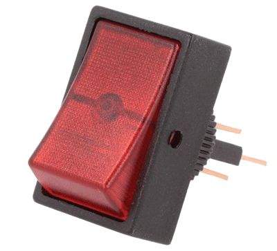 Vippströmbrytare med lampa 12V 30A 1xON-OFF röd