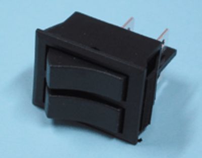 Vippströmbrytare, tvådelad 2x1xON-OFF svart