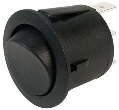 Vippströmbrytare 1xON-ON 10A 250Vac svart