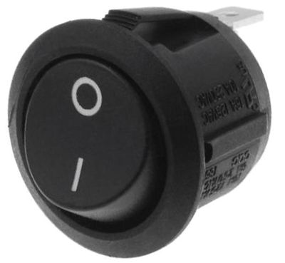 Vippströmbrytare 1xAV-(PÅ) 10A 250Vac svart