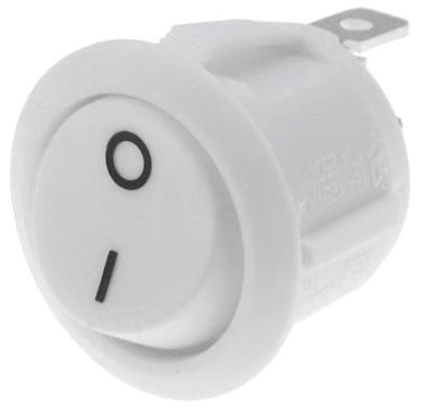 Vippströmbrytare 1xAV-(PÅ) 10A 250Vac vit