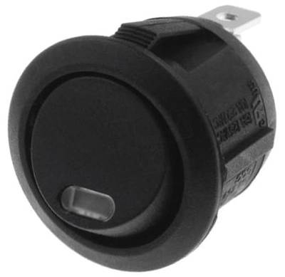 Vippströmbrytare med LED-indikator 1xOFF-(ON) 20A 14Vdc röd