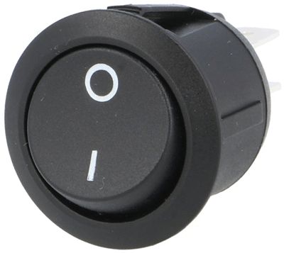 Vippströmbrytare 2xON-OFF 10A 250Vac svart (R13-244A-02)