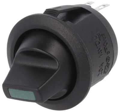 Vippströmbrytare med LED-indikator 1xON-OFF 20A 14Vdc grön