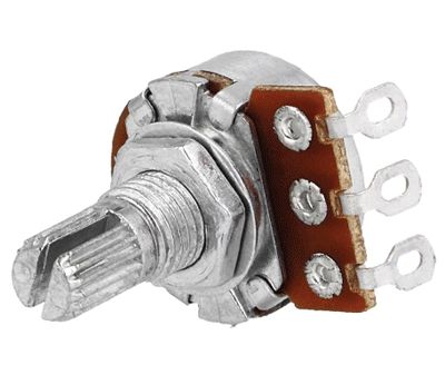 Kolpotentiometer 6mm mono 500kohm logaritmisk