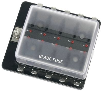 Säkringslåda för ATO/LAS-plattsäkringar 10-delar 30A 32Vdc (R3-76-01-3L110)