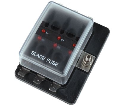 Säkringslåda för ATO/LAS-plattsäkringar 6-delar 30A 32Vdc (R3-76-01-3L106)