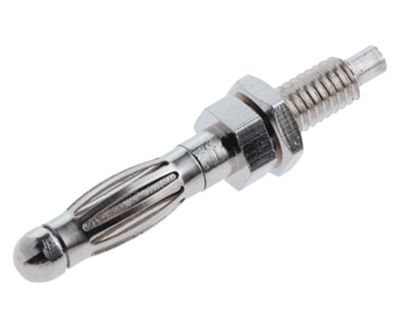 Bananplugg 4 mm oisolerad/metal