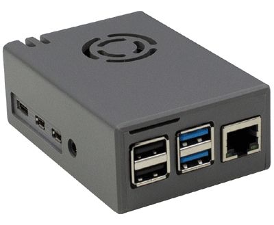 Fodral Raspberry Pi 4B+ mörkgrå