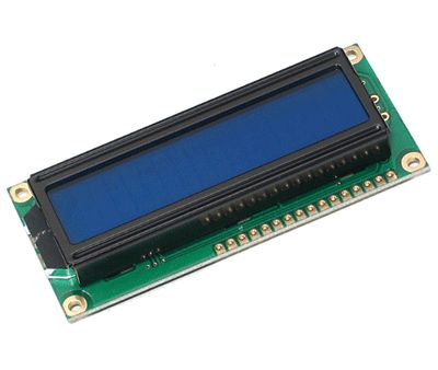 LCD-skärm ASCII 2x16 tecken med blå bakgrundsbelysning