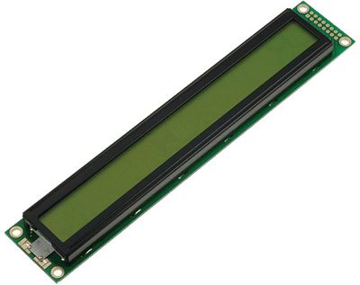 LCD-skärm ASCII 2x40 tecken med bakgrundsbelysning grön
