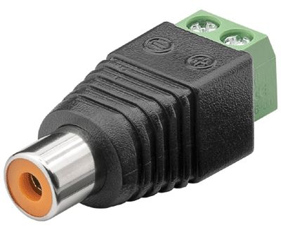 RCA-förlängningskontakt hona med skruvanslutning