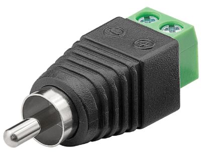 RCA-kontakt hane med skruvanslutning