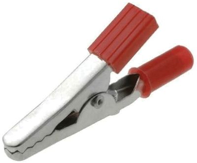 Gäddkäkskontakt 4 mm banankontakt/lödningsbar röd