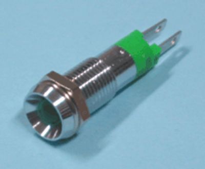 LED-indikatorlampa 8mm 12-14Vdc grön