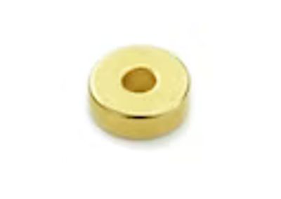 Permanentmagnet med hål, förgylld neodym N45 6x2mm