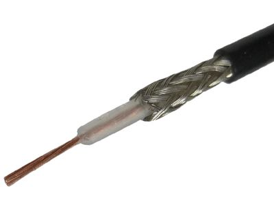 Koaxialkabel RG-174U 50ohm svart