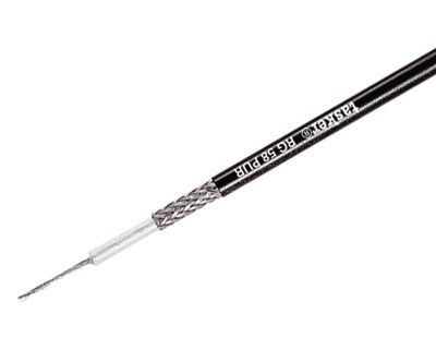 Koaxialkabel RG-58/PUR 50 ohm svart