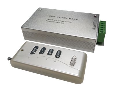 Fjärrstyrd RGB-LED-ljusregulator 10A 12Vdc *