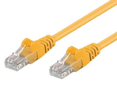 Cat5e-anslutningskabel oskärmad U/UTP gul 0,25m Cat5e-anslutningskabel oskärmad U/UTP gul 0,25m