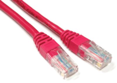Cat5e-anslutningskabel UTP röd 3m *