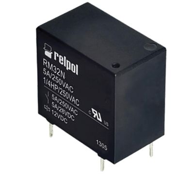 Kretskortrelä 1 växlande kontakt 24Vdc 5A