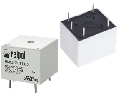 Kretskortrelä 1 växlande kontakt 5Vdc 10A/15A