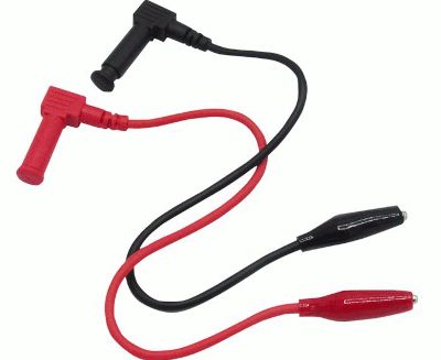 Bananmätarpar med gäddkäftsklämmor, 25 cm röd/svart Bananmätarpar med gäddkäftsklämmor, 25 cm röd/svart