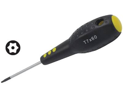 Torx-skruvmejsel med hål TR-7 60mm/152mm Torx-skruvmejsel med hål TR-7 60mm/152mm