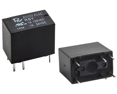 Kretskortrelä 1 växlande kontakt 24Vdc 1A (RSY-24)