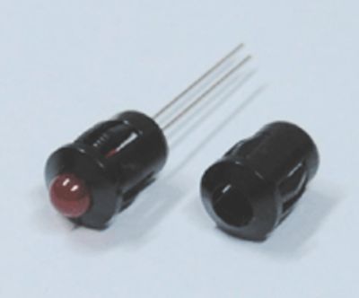 Monteringskrage 5 mm för lysdiod, plast