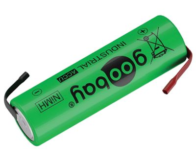 NiMh-batteri (Redo att använda) med lödöron 1,2V 2100mAh AA/R6