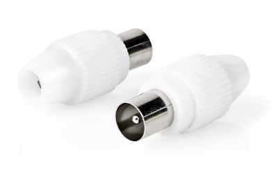 IEC-antennkontakt rak 75 ohm hane