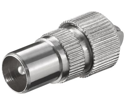 IEC-antennkontakt metall rak 75 ohm hane (CS 1004)