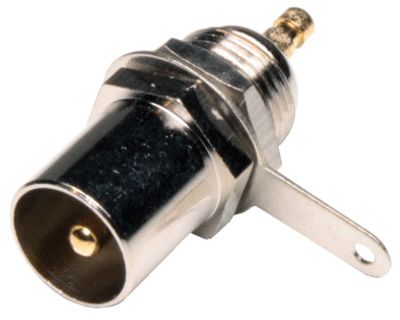 IEC-antennkontakt med mutterfäste 75 ohm hane