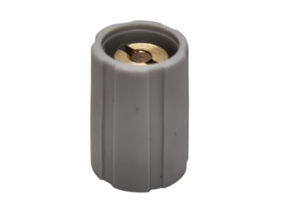 Apparatknopp, nylon 4mm/10mm grå