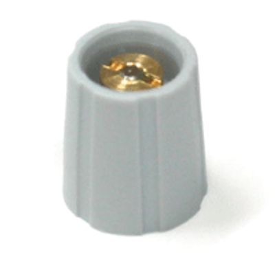 Apparatknopp, nylon 4mm/11mm grå