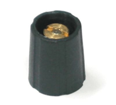 Apparatknopp, nylon 4mm/11mm svart