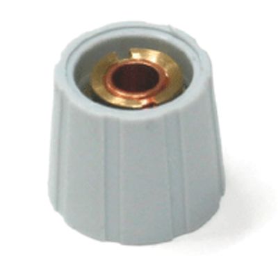 Apparatknopp, nylon 4mm/15mm grå