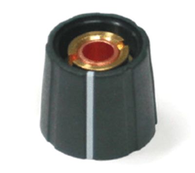 Enhetshuvud, nylon 6,35 mm/15 mm svart med linje