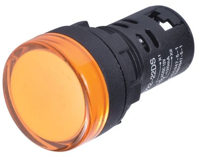 LED-skyltlampa 22mm 230Vac orange