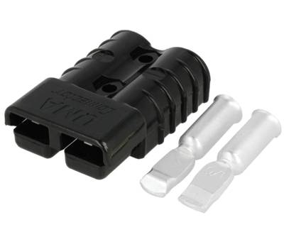 Laddningskontakt 2-polig 80V 175A svart