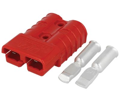 Laddningskontakt 2-polig 24V 175A röd