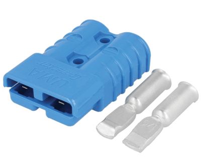 Laddningskontakt 2-polig 48V 175A blå