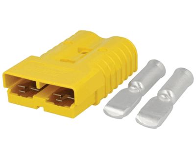 Laddningskontakt 2-polig 12V 350A gul