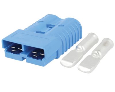 Laddningskontakt 2-polig 48V 350A blå