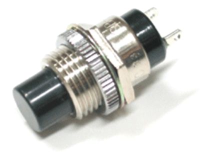 Knapp, öppningsbar 1xON-(OFF), 3A 125Vac, svart