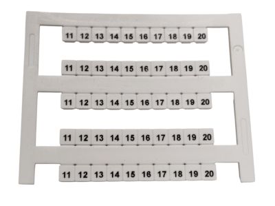 Märkningsset för 5 mm radplintar 11-20, 5 st